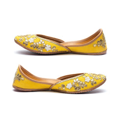 Gota Patti Yellow Gota Work Jutti