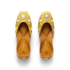 Gota Patti Yellow Gota Work Jutti