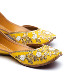 Gota Patti Yellow Gota Work Jutti