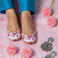 Lil' Razberry Magenta & Pastel Pink Floral Jutti