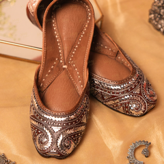 Chandini Mukaish Work Jutti