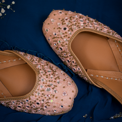 Peach Crush Festive Mojari