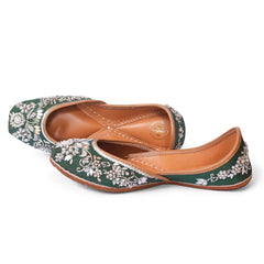 Emerald Sparkle Green Mojari
