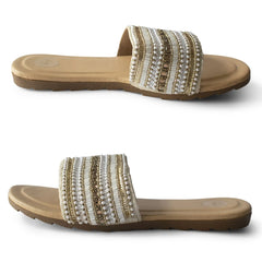 Golden Stories Embroidered Sliders