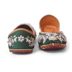 Emerald Sparkle Green Mojari