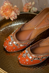 Phuljhadi Orange Festive Mojari