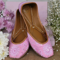 Pink Blush Pastel Pink Festive Jutti