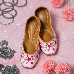 Lil' Razberry Magenta & Pastel Pink Floral Jutti