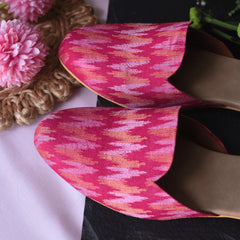 Ikat Patola Pink Mule