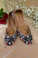 Athena Black Floral Multicolour Jutti