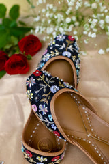 Athena Black Floral Multicolour Jutti