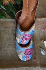 Rainbow Hue Multicolour Embroidered Jutti