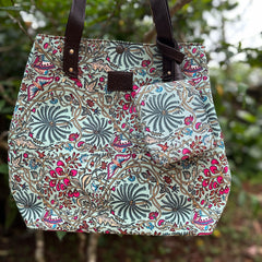 Floral Rush Pink & Green Everyday Tote Bag