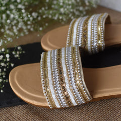 Golden Stories Embroidered Sliders