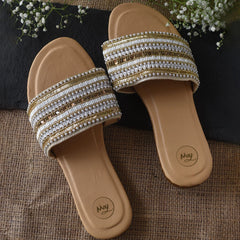 Golden Stories Embroidered Sliders