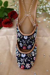 Athena Black Floral Multicolour Jutti