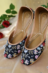 Athena Black Floral Multicolour Jutti