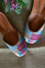 Rainbow Hue Multicolour Embroidered Jutti