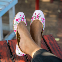 Lil' Razberry Magenta & Pastel Pink Floral Jutti