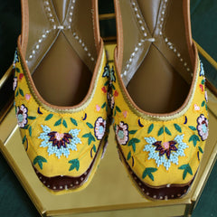Dawn To Dusk Yellow Multicolour Jutti