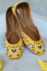 Dawn To Dusk Yellow Multicolour Jutti