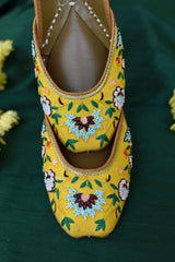 Dawn To Dusk Yellow Multicolour Jutti